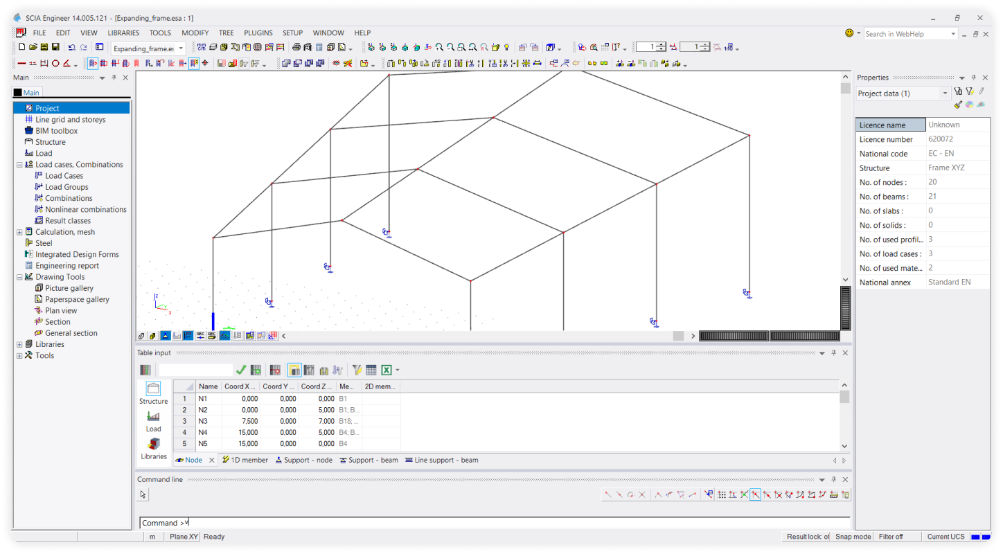 Screenshot of SCIA Engineer version 14.