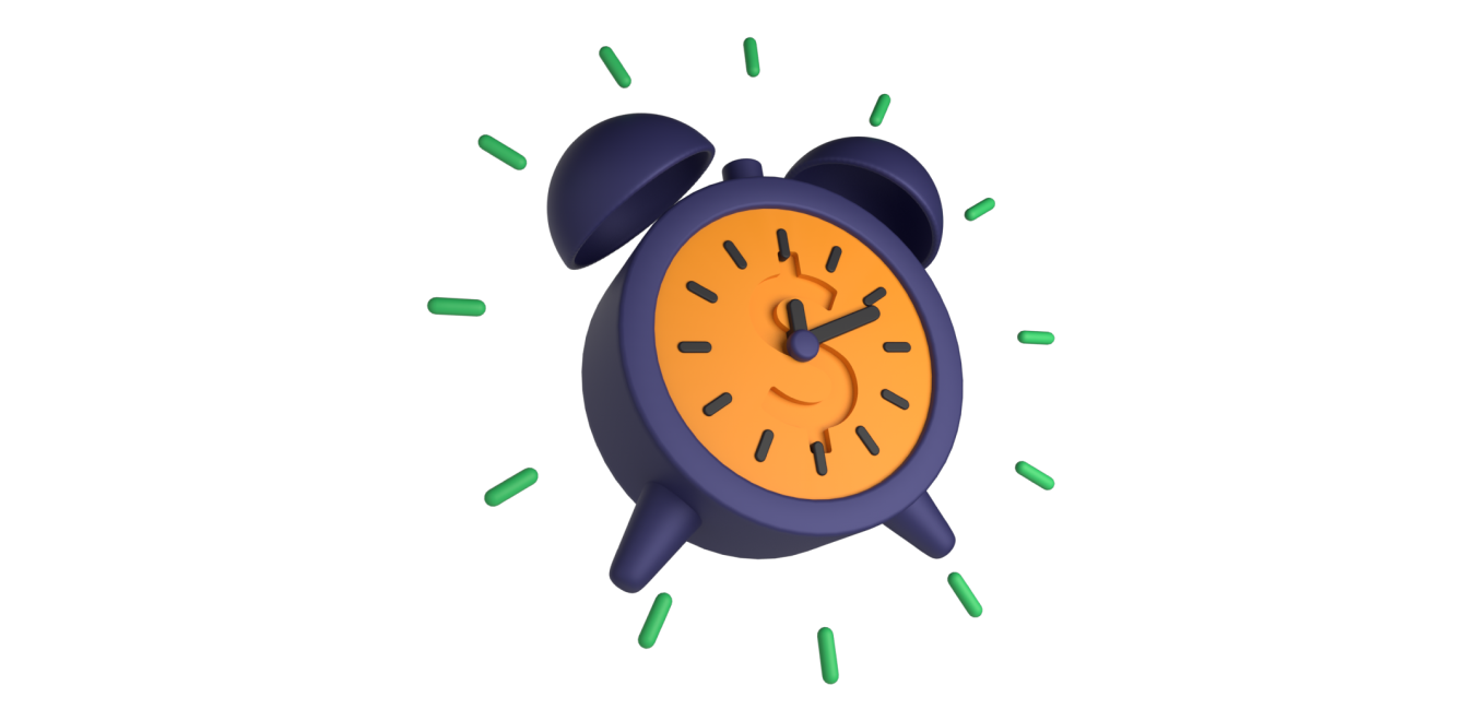 Illustration of an alarm clock.